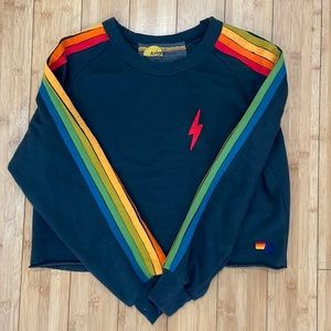 Aviator nation cropped sweatshirt